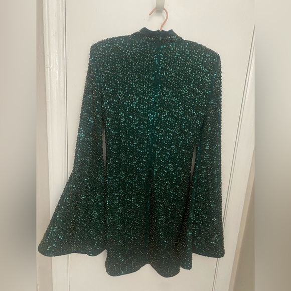 Michael Costello x REVOLVE Mr. Gibson Mini Dress in Hunter Green - Picture 6 of 16